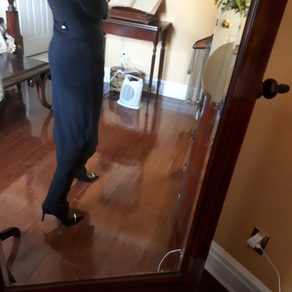 Vintage wool angora  blend duster cardigan with fur collar - Picture 5 of 8